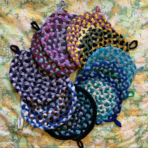 Braided Trivet Potholder Set of 2 - Picture 6 of 13